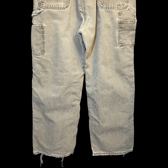 Vintage Carhartt Carpenter Pants Gray Distressed 36x30 Baggy Workwear Outdoors - Picture 14 of 16